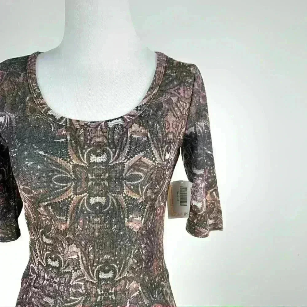 Lularoe Womens Nicole dress size S brown midi - Picture 2 of 13